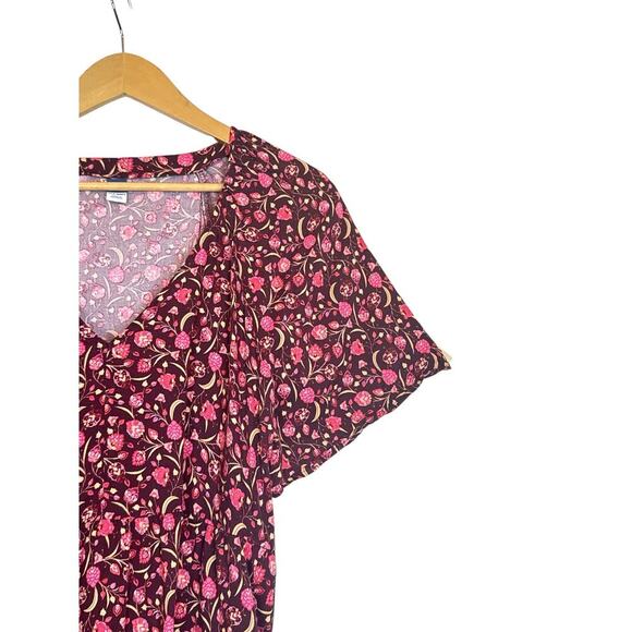 Old Navy Women's Whimsical Boho V-Neck Floral Swing Mini Dress Size XL Multi - Picture 5 of 10
